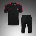 Camiseta baratas Portugal formación negro 2017